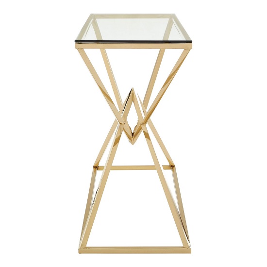 Armenia Glass Console Table With Champagne Gold Steel Frame_2