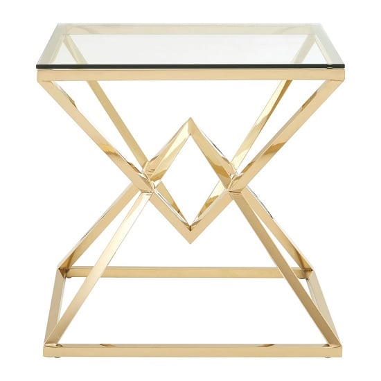 Armenia Glass End Table With Champagne Gold Steel Frame_2