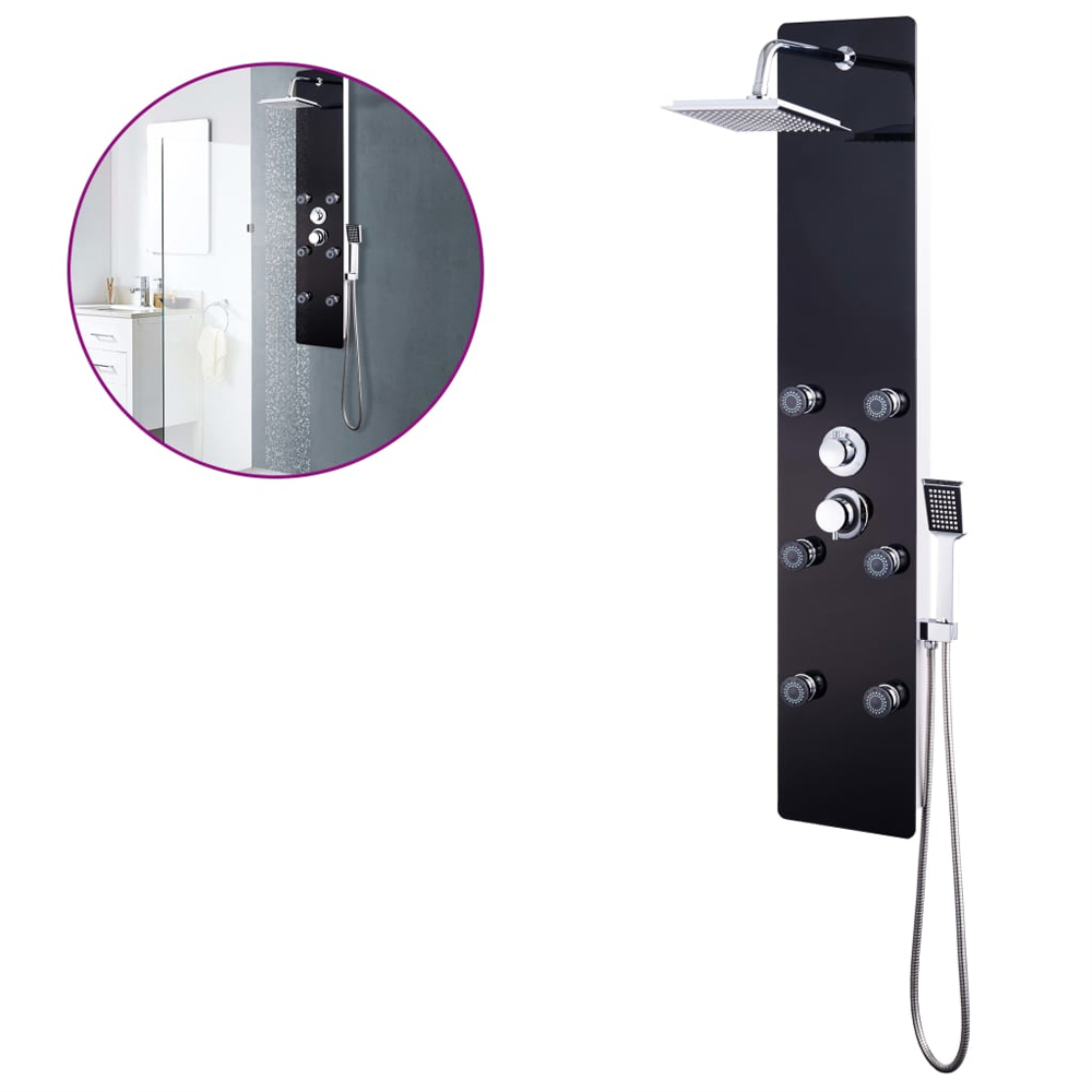 Armentia 3 Modes Shower Panel System With Shower Kit 1300mm Height - Black