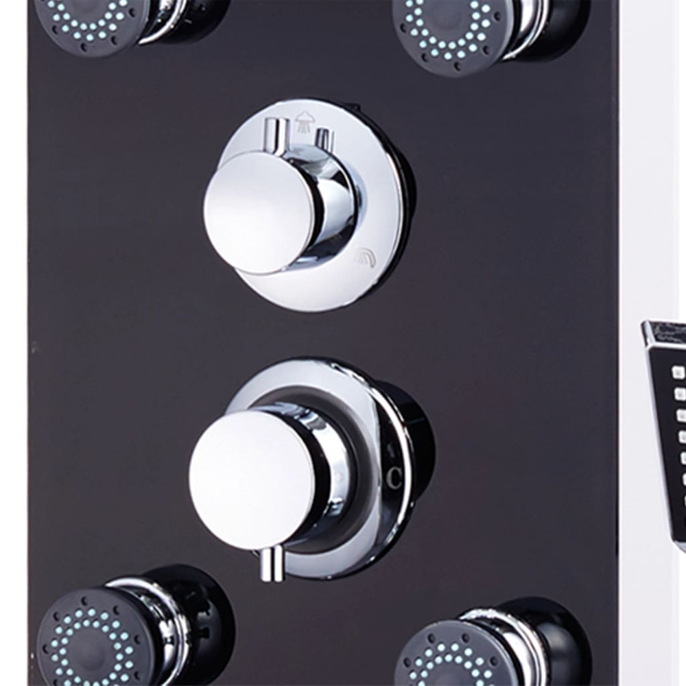 Armentia 3 Modes Shower Panel System With Shower Kit 1300mm Height - Black