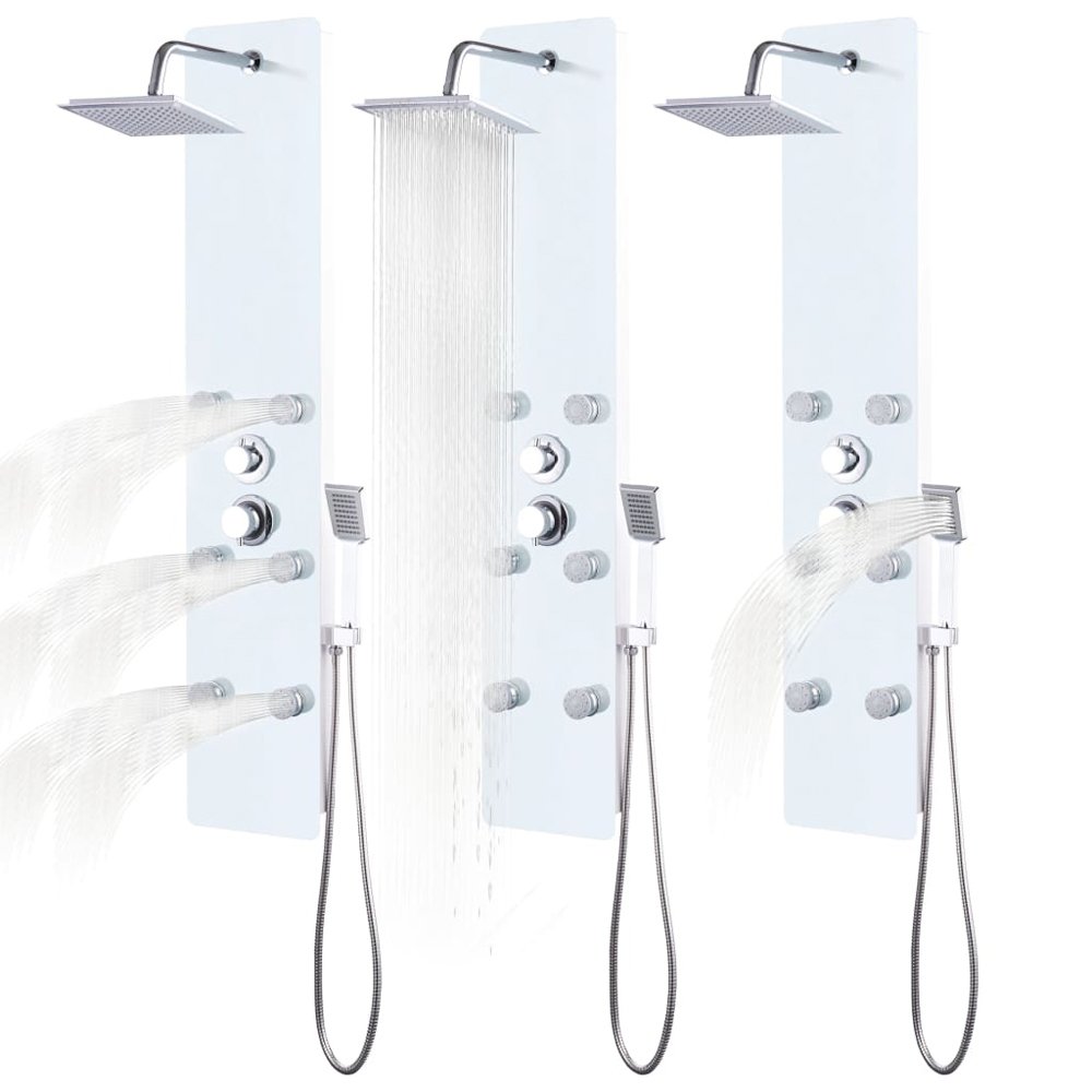 Armentia 3 Modes Shower Panel System With Shower Kit 1300mm Height - White