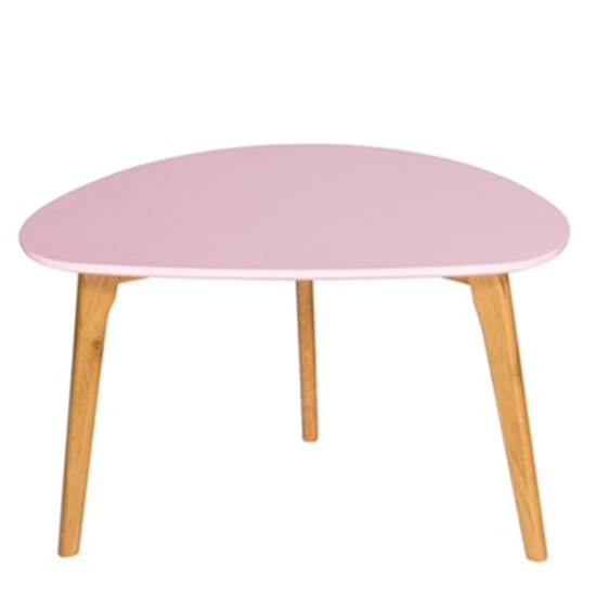 Armscote Wooden Coffee Table In Pink With Solid Oak Legs_2