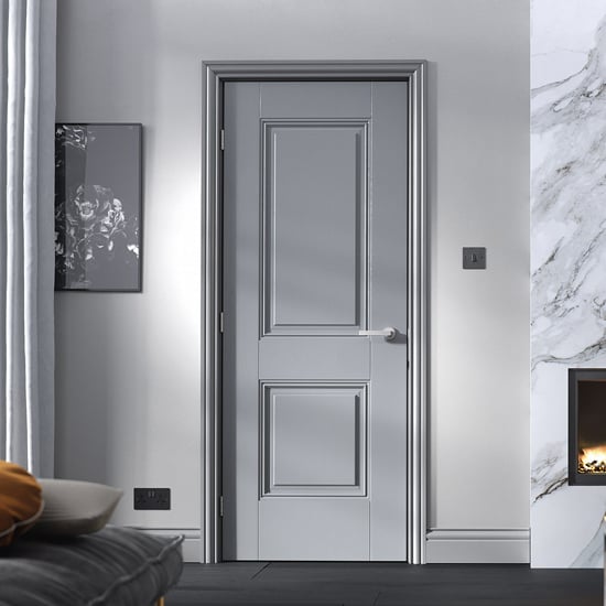 Product photograph of Arnhem 2 Panel 1981mm X 610mm Internal Door In Grey from Furniture in Fashion