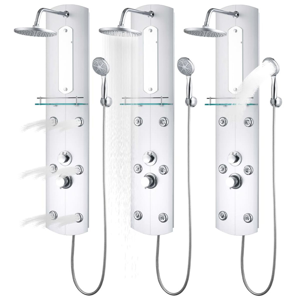 Arnhem 3 Modes Shower Panel System With Shower Kit 1200mm Height - Silver