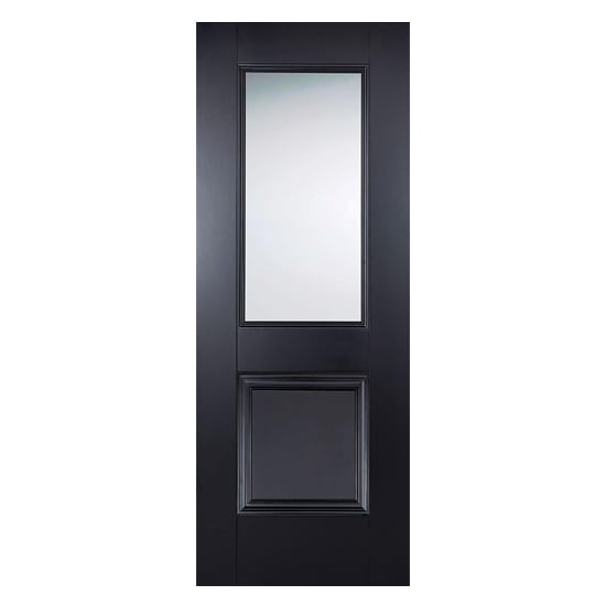 Arnhem Glazed 1981mm x 762mm Internal Door In Black