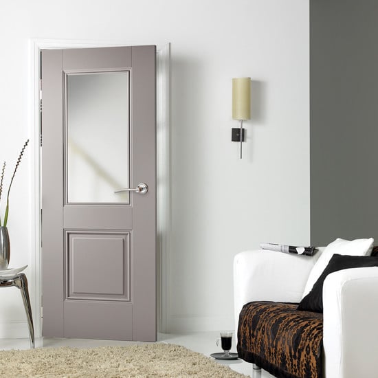 Product photograph of Arnhem Glazed 1981mm X 838mm Internal Door In Grey from Furniture in Fashion