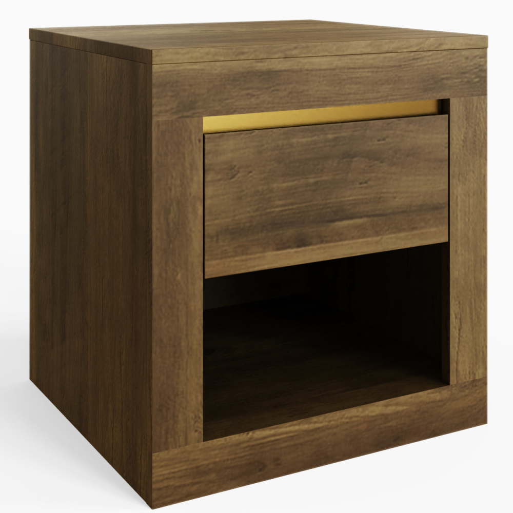 Arnhem Wooden Lamp Table With 1 Drawer - Knotty Oak