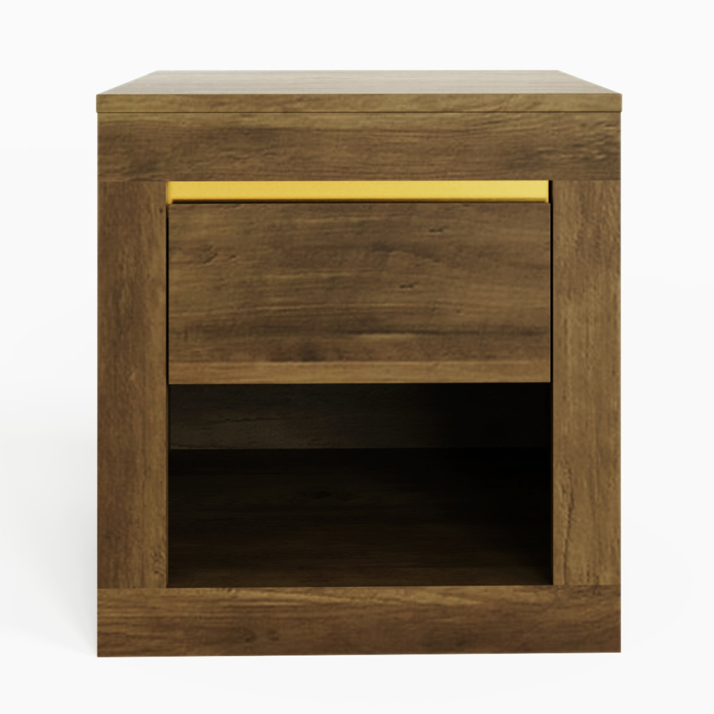 Arnhem Wooden Lamp Table With 1 Drawer - Knotty Oak
