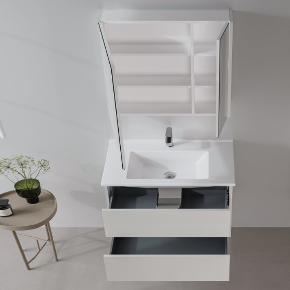 Arno Large Wooden Bathroom Furniture Set with 2 Doors 2 Drawers in Cashmere