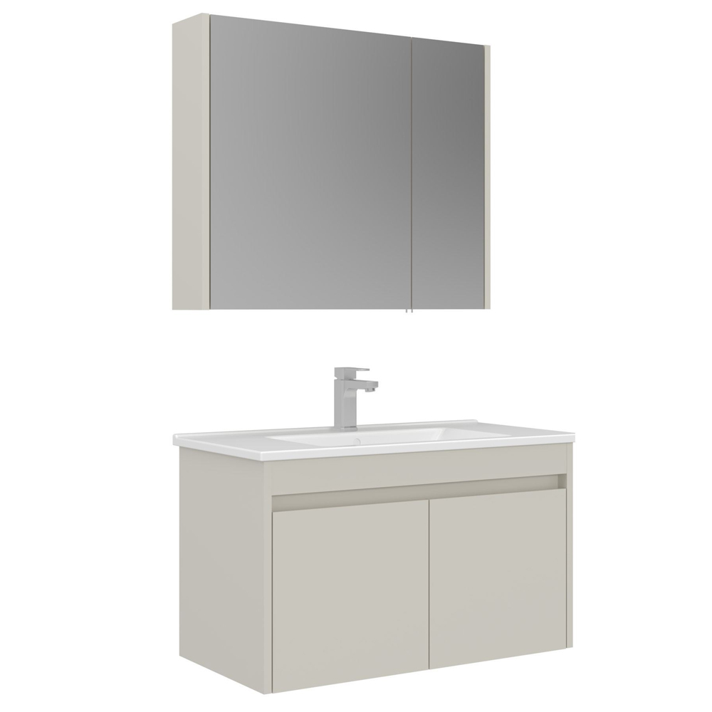 Arno Large Wooden Bathroom Furniture Set with 4 Doors in Cashmere