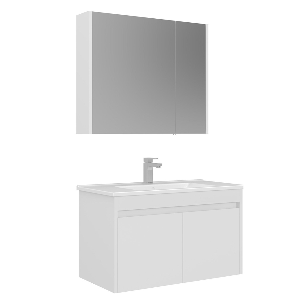 Arno Large Wooden Bathroom Furniture Set with 4 Doors in White