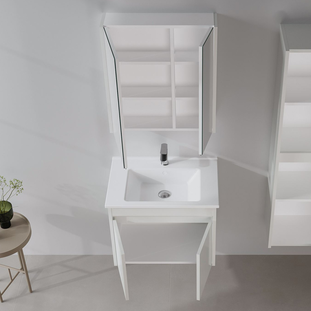 Arno Small Wooden Bathroom Furniture Set with 4 Doors in Cashmere