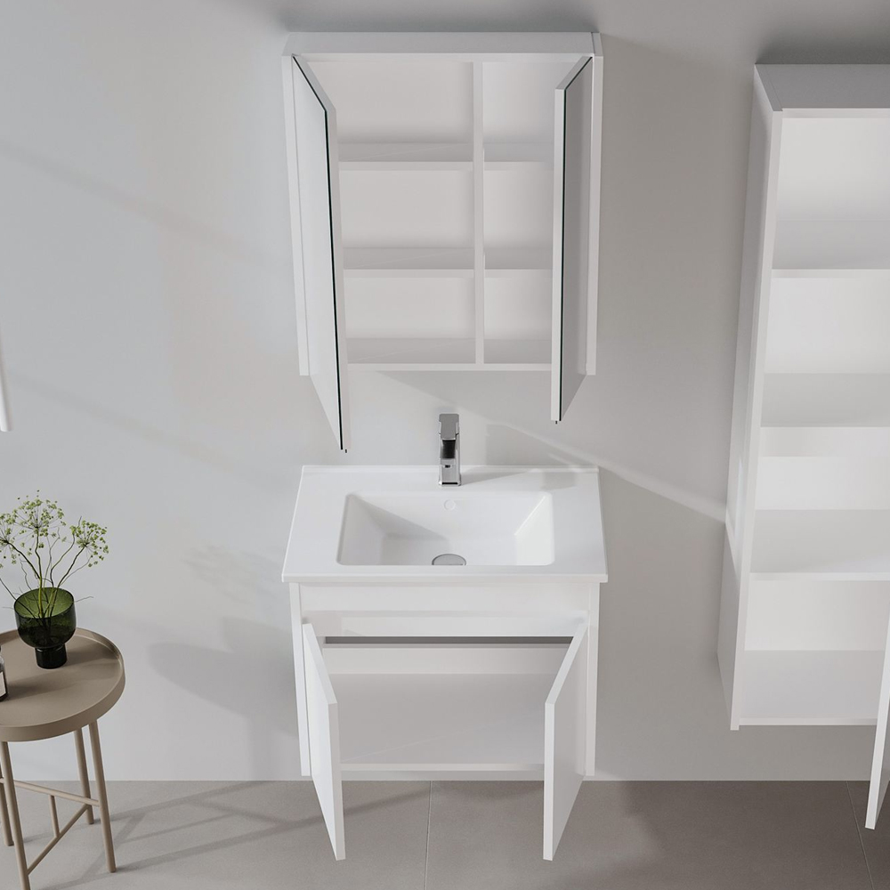 Arno Small Wooden Bathroom Furniture Set with 4 Doors in White