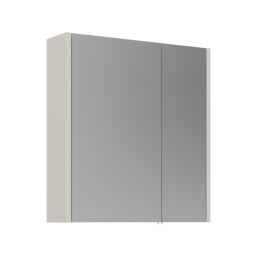 Arno Small Wooden Wall Mounted Bathroom Mirror Cabinet in Cashmere