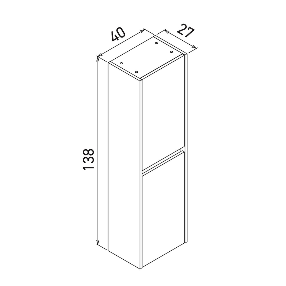 Arno Tall Wooden Bathroom Storage Cabinet in White