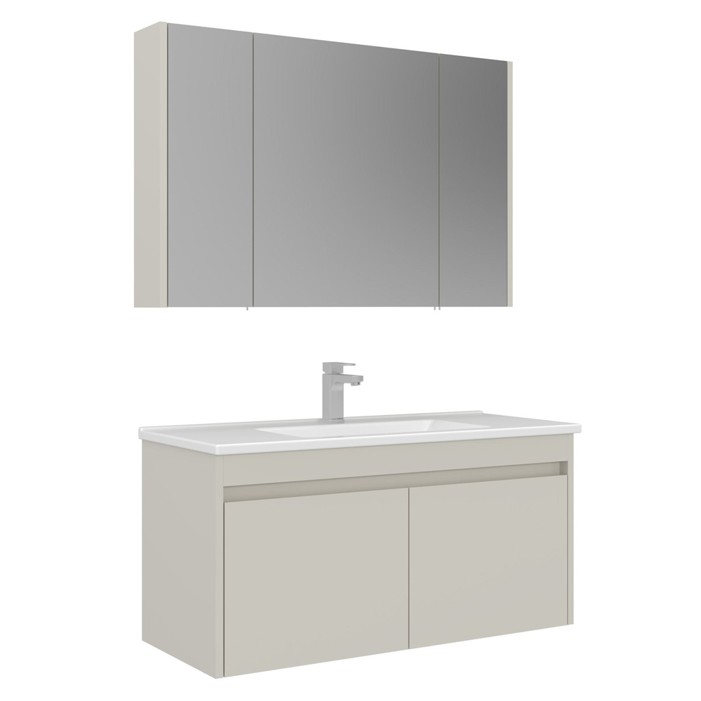 Arno Wooden Bathroom Furniture Set with 5 Doors in Cashmere