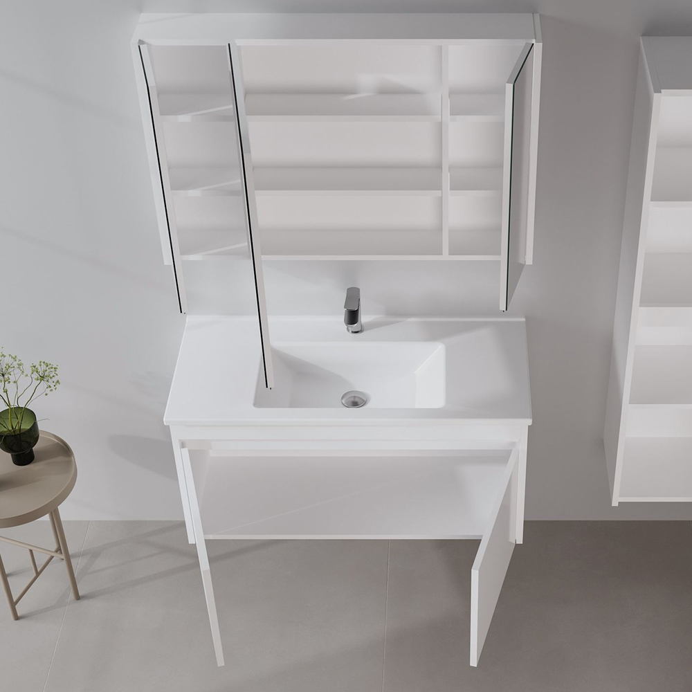 Arno Wooden Bathroom Furniture Set with 5 Doors in White