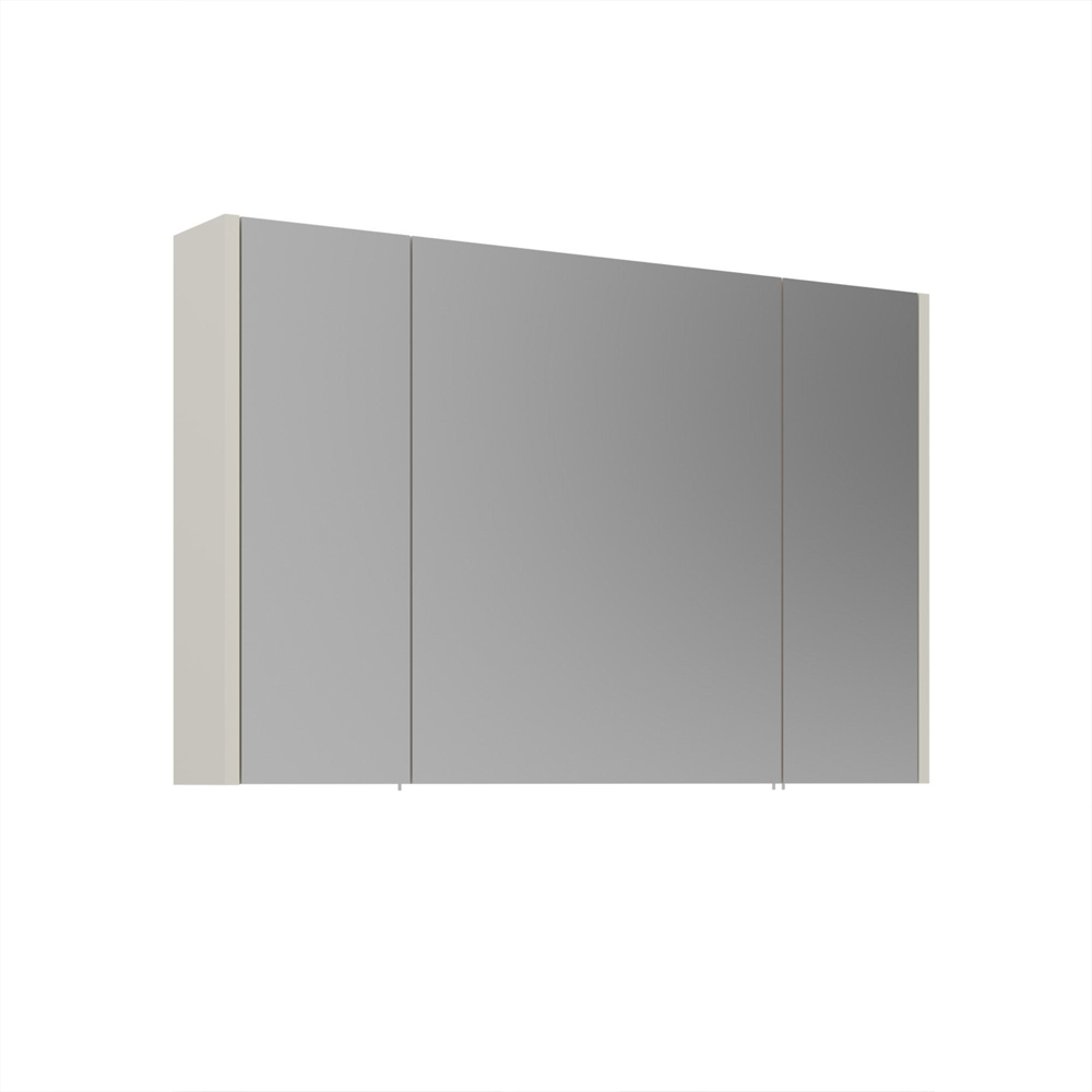 Arno Wooden Wall Mounted Bathroom Mirror Cabinet in Cashmere
