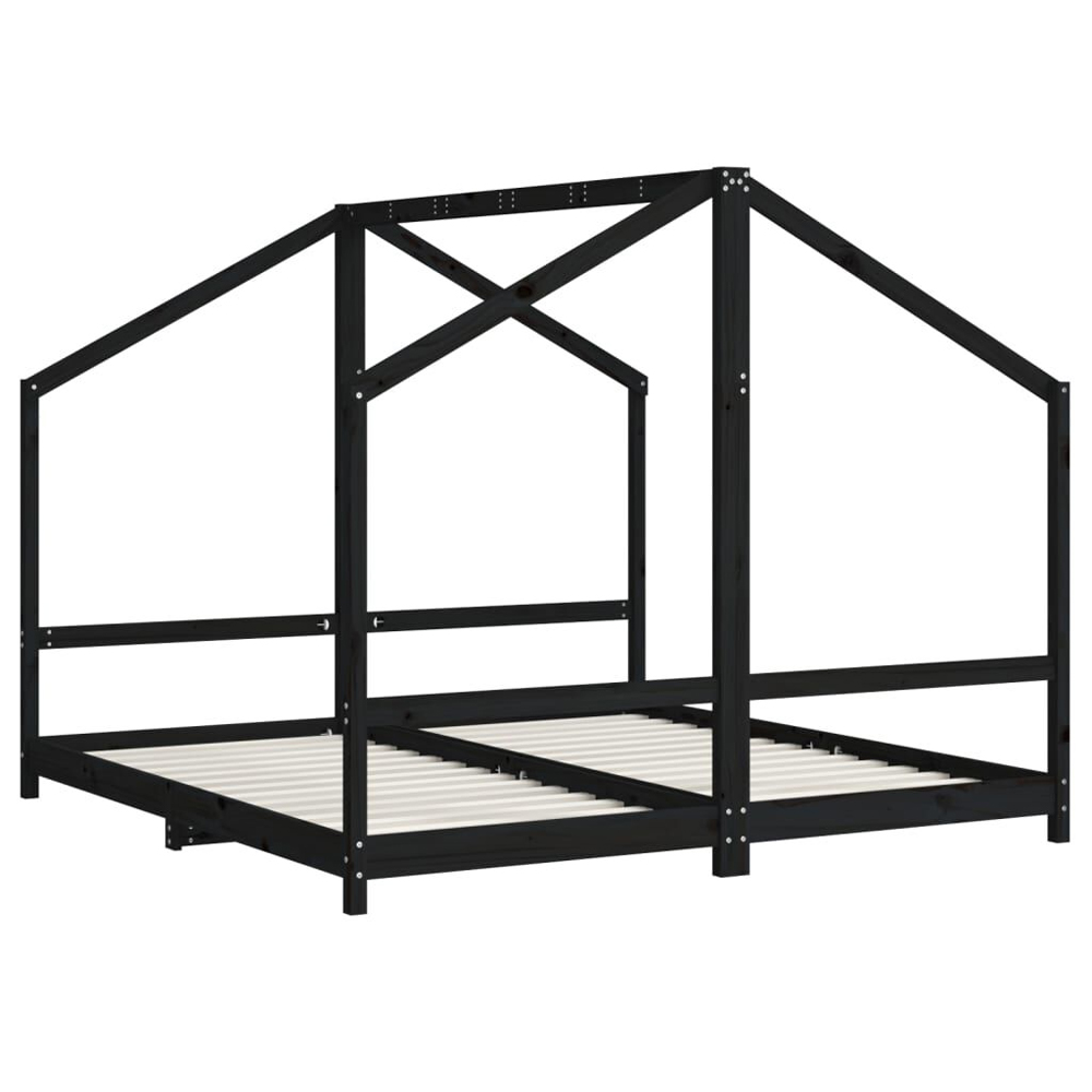 Arnold 90x190cm Kids Wooden Double Sided Daybed Frame In Black