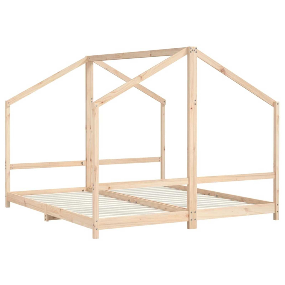 Arnold 90x200cm Kids Wooden Double Sided Daybed Frame In Brown