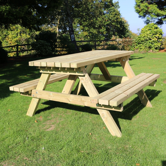 Photo of Arnos deluxe large wooden picnic dining set