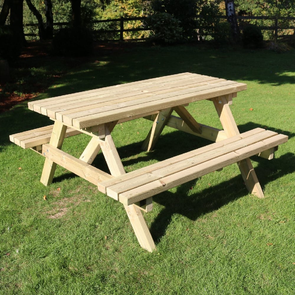 Arnos Small Wooden Garden Picnic Table In Natural