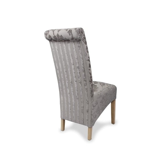 Kyoto Dining Chair In Mink Fabric With Oak Legs In A Pair_2