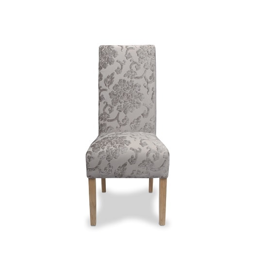 Kyoto Dining Chair In Mink Fabric With Oak Legs In A Pair_3