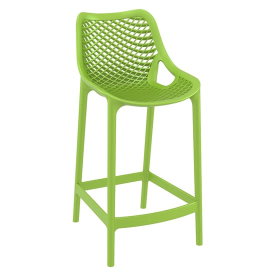 Photo of Arrochar outdoor polypropylene bar stool in tropical green