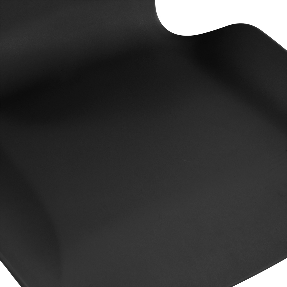 Arta Curved Plastic Dining Chairs In Pair - Black