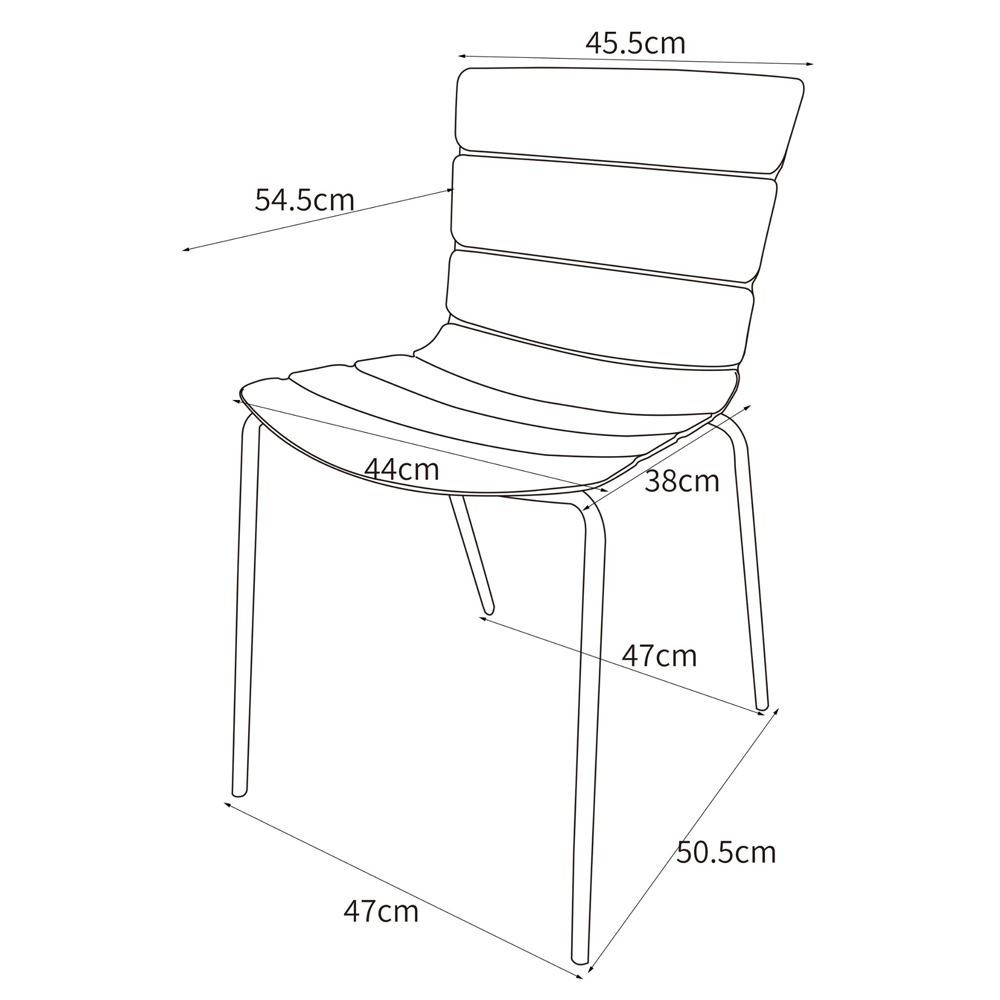 Arta Plastic Dining Chairs In Pair - Black