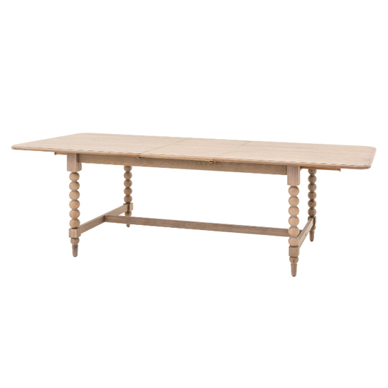 Arta Wooden Extending Rectangular Dining Table In Natural