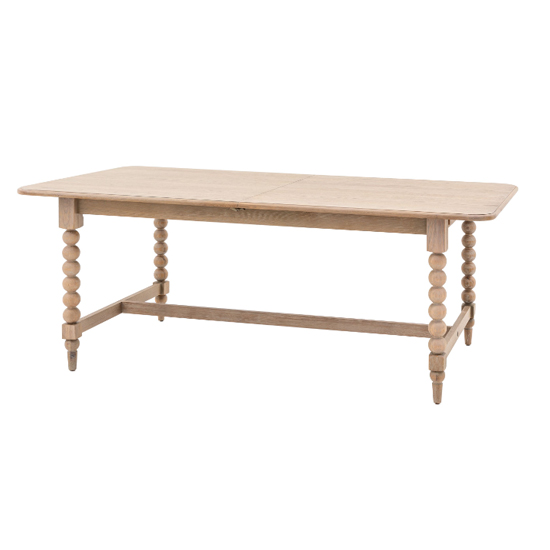 Arta Wooden Extending Rectangular Dining Table In Natural