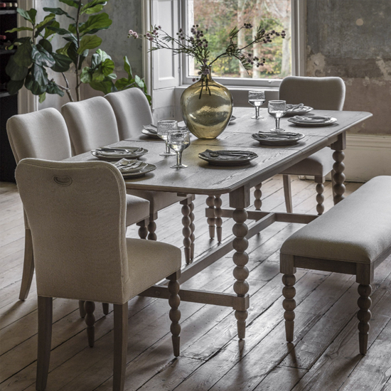 Arta Wooden Extending Rectangular Dining Table In Natural