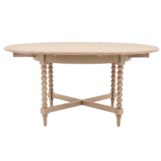 Product photograph of Arta Extending Wooden Dining Table Round In Natural from Furniture in Fashion