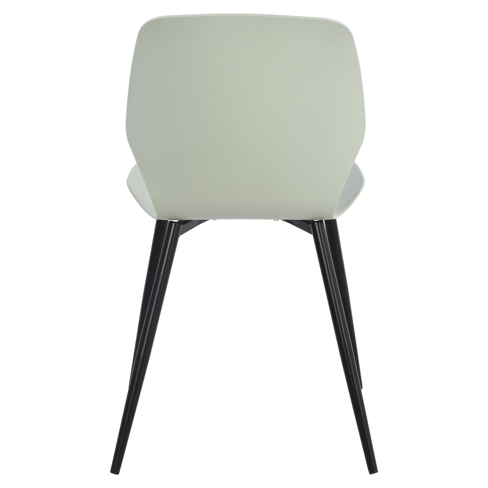 Arta Curved Plastic Dining Chairs In Pair - Green
