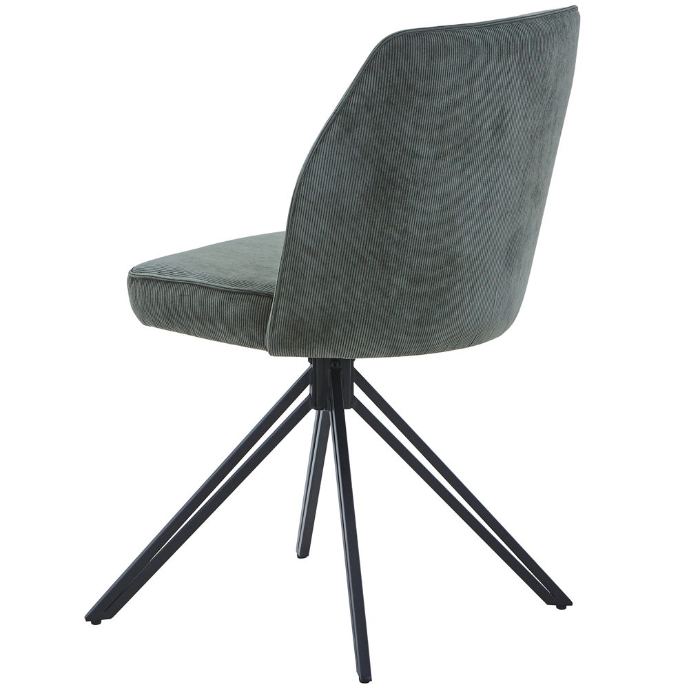 Arta Fabric Dining Chairs In Pair - Green