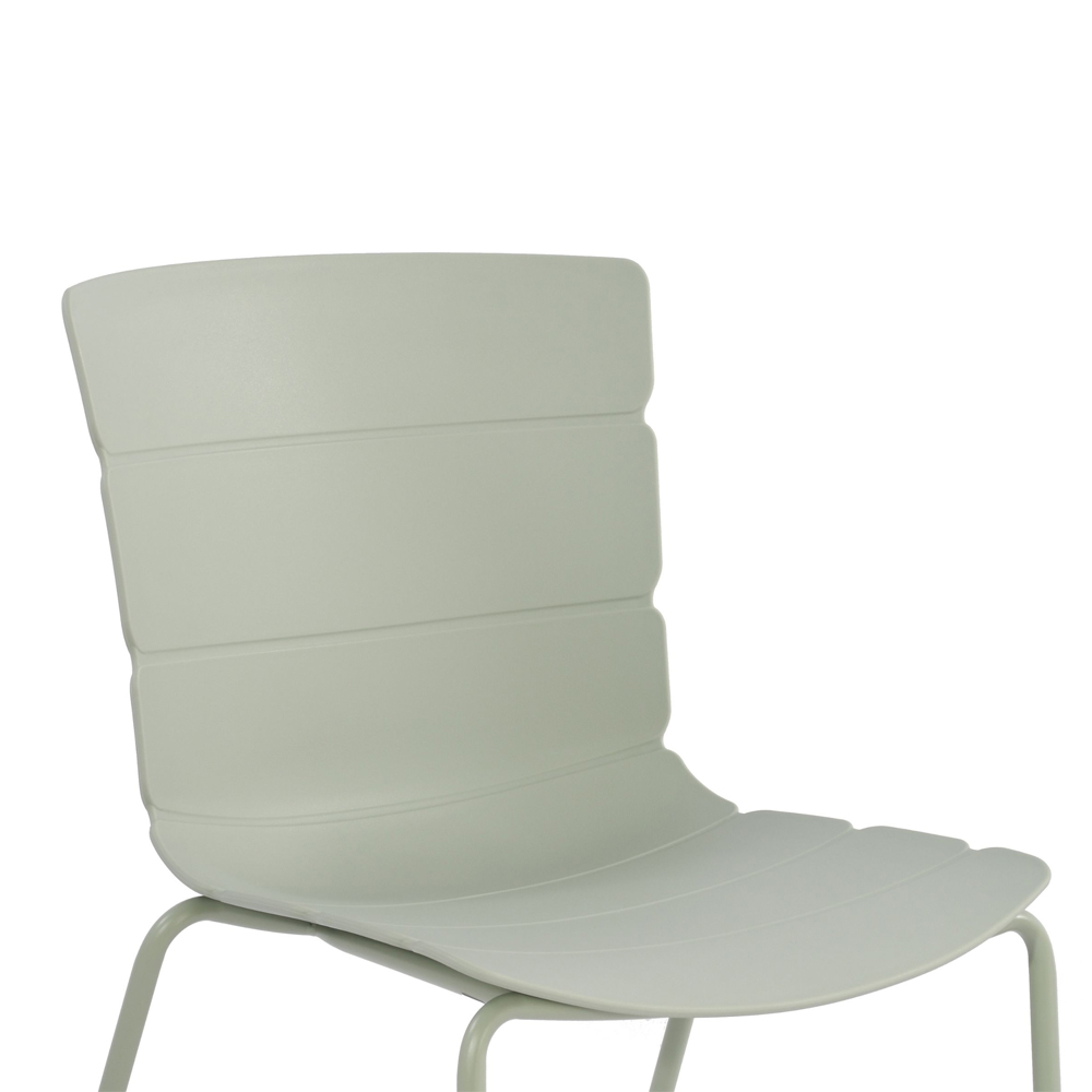Arta Plastic Dining Chairs In Pair - Green