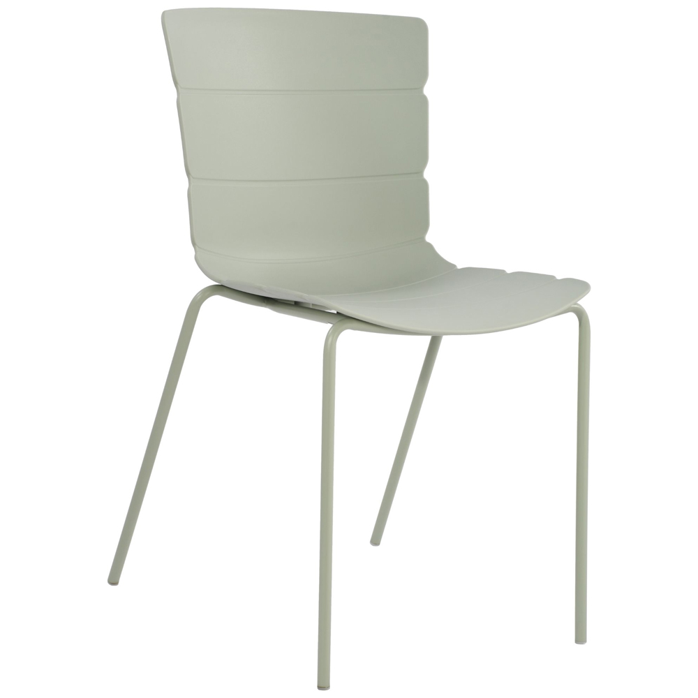 Arta Plastic Dining Chairs In Pair - Green