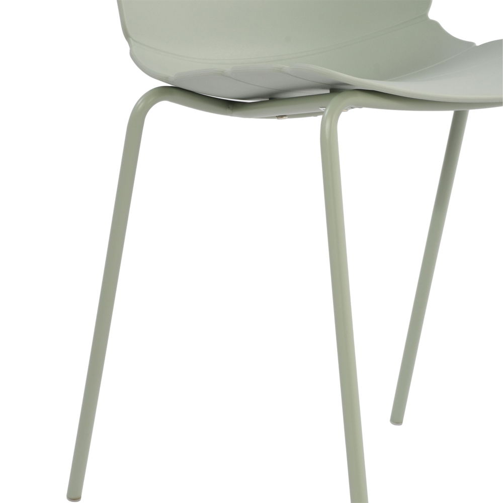 Arta Plastic Dining Chairs In Pair - Green