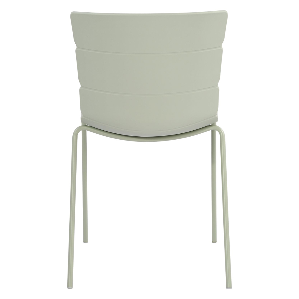 Arta Plastic Dining Chairs In Pair - Green