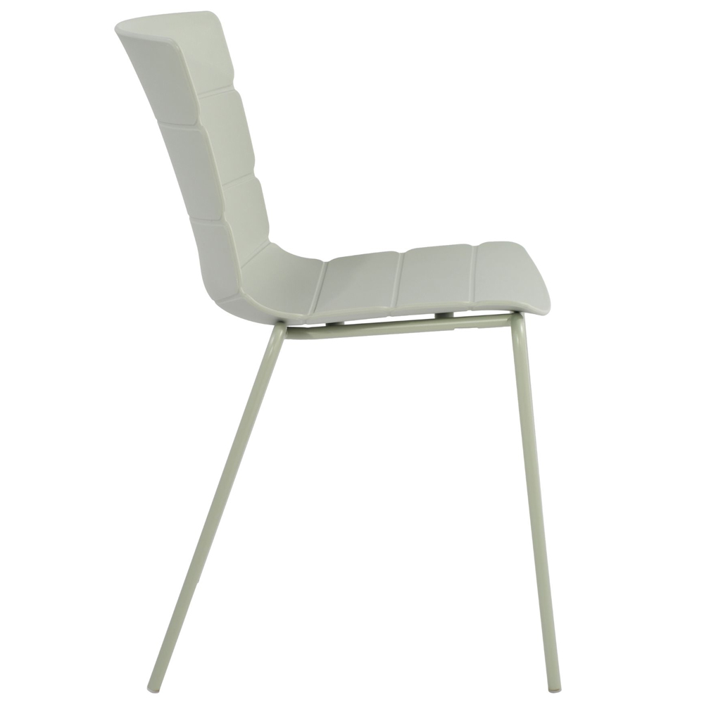 Arta Plastic Dining Chairs In Pair - Green