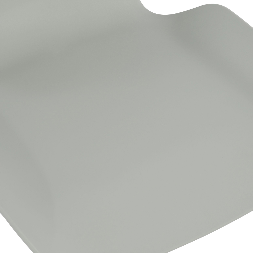 Arta Curved Plastic Dining Chairs In Pair - Grey