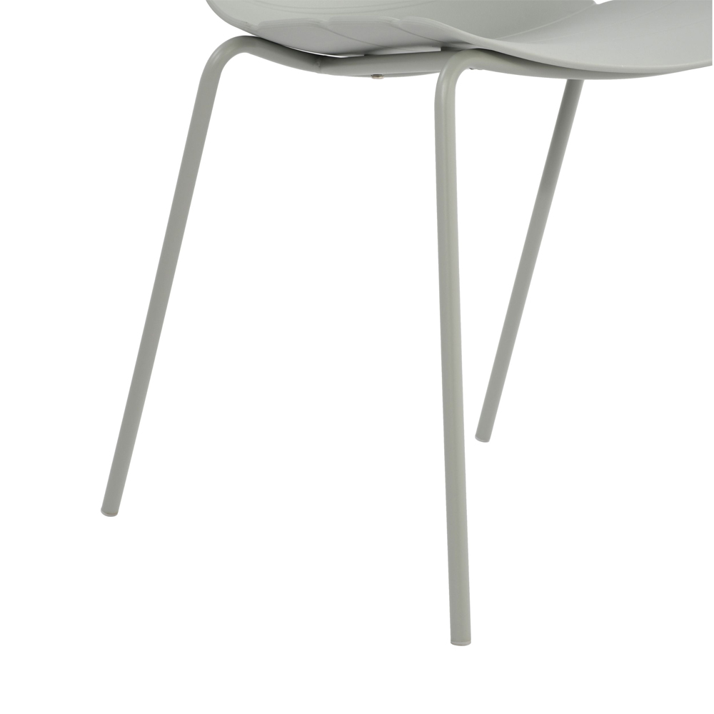 Arta Plastic Dining Chairs In Pair - Grey