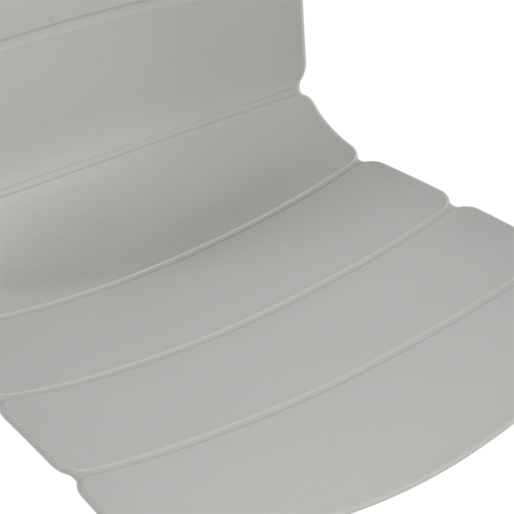 Arta Plastic Dining Chairs In Pair - Grey