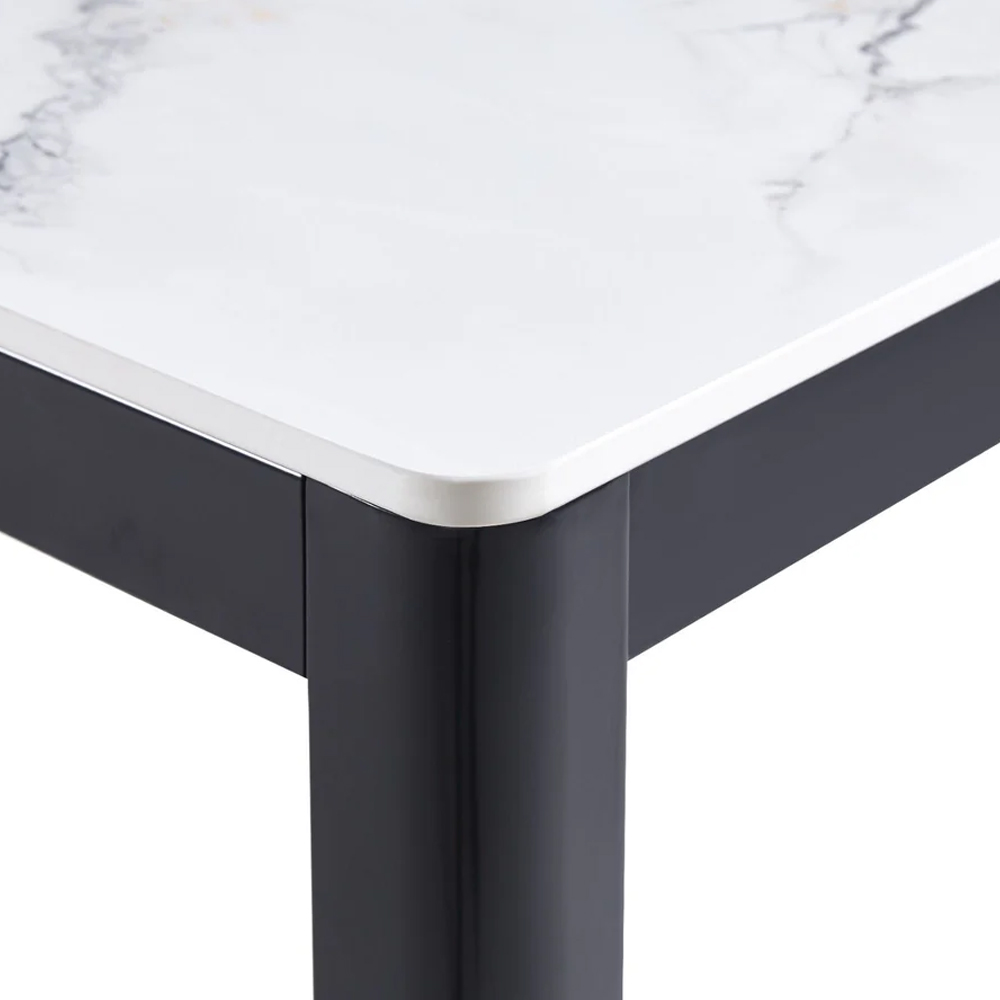 Arta Large Sintered Stone Dining Table In White