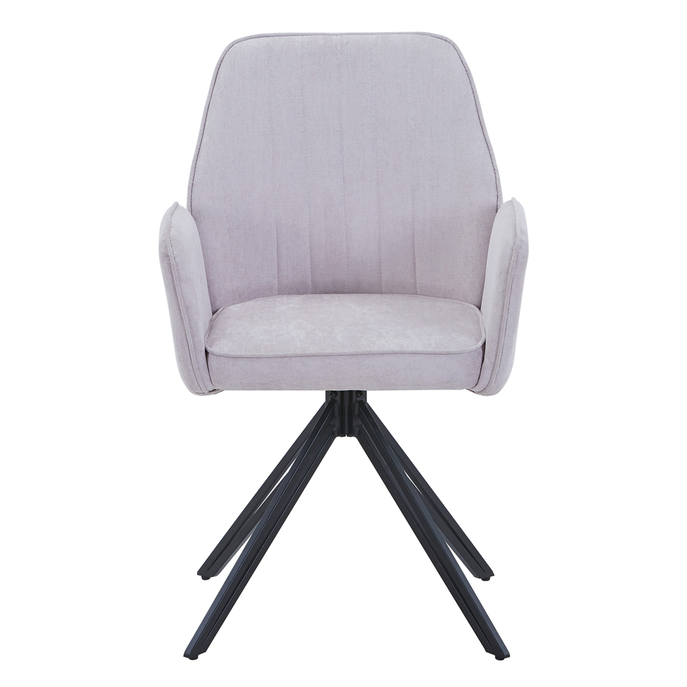 Arta Fabric Dining Chairs In Pair - Natural