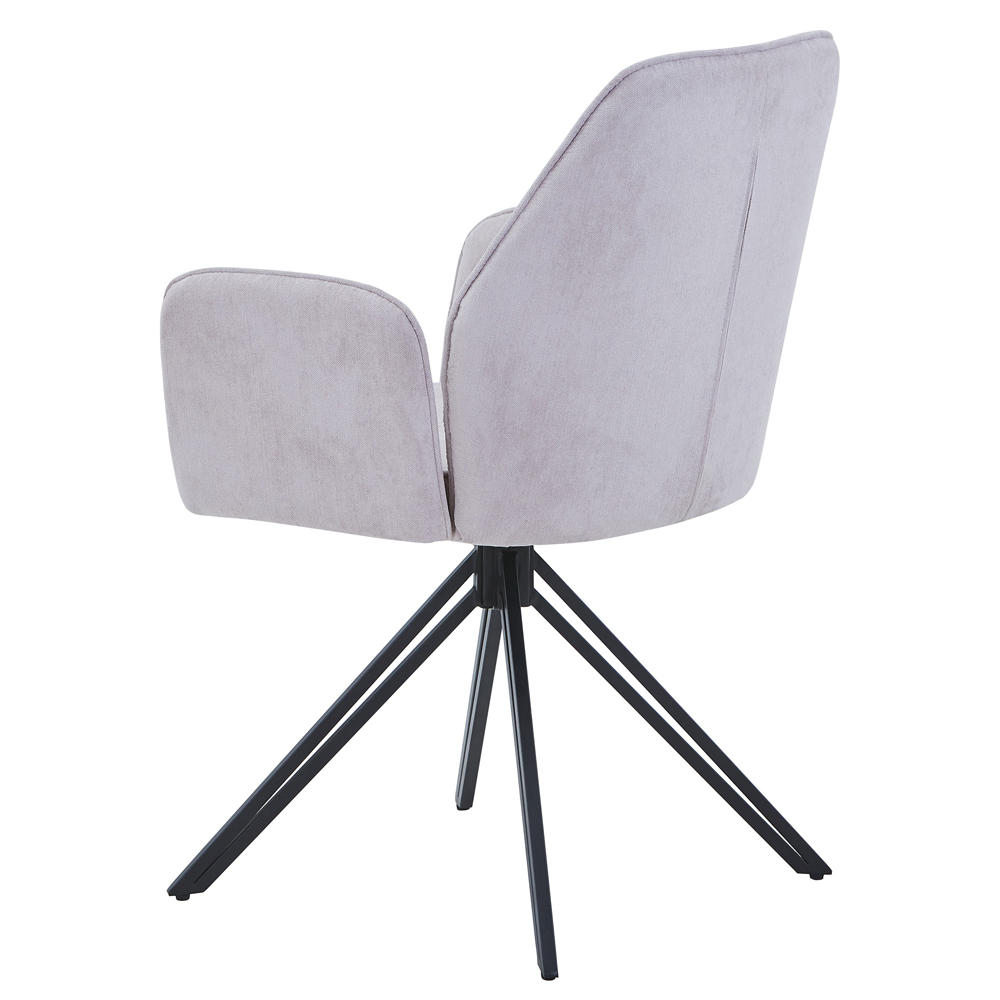 Arta Fabric Dining Chairs In Pair - Natural
