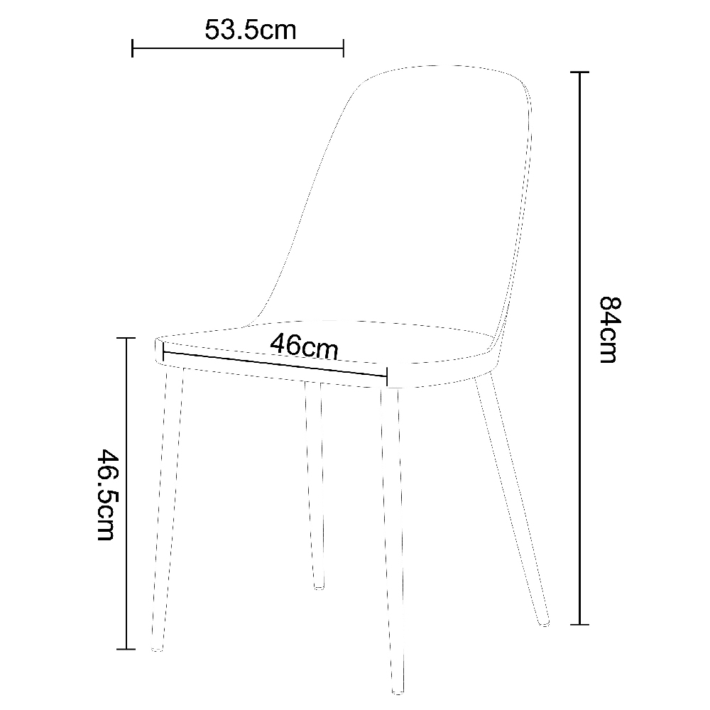 Arta Grey Wooden Dining Table 4 Curve Plastic Calico Chairs
