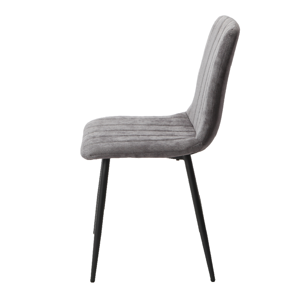 Arta Grey Wooden Dining Table 4 Dark Grey Straight Chairs